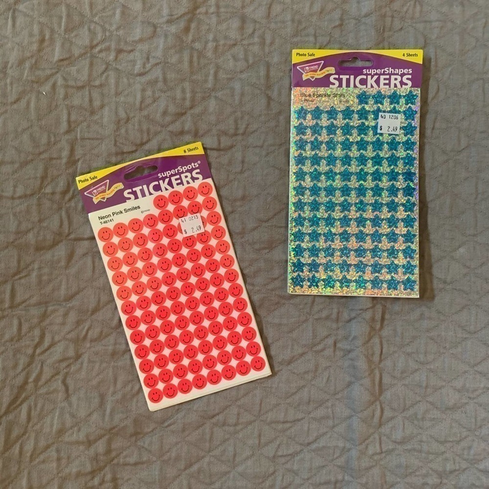 5/ $25 Sparkle & Smile | Duo Set of Decorative Tracker Stickers - New